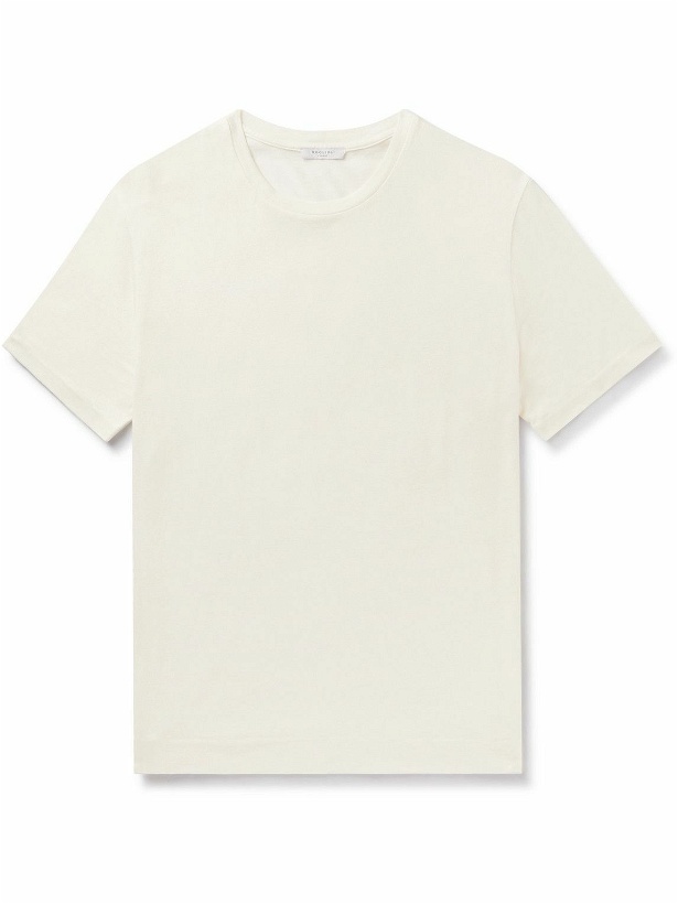 Photo: Boglioli - Slim-Fit Cotton and Cashmere-Blend Jersey T-Shirt - Neutrals