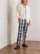 SMR Days - Carbo Straight-Leg Checked Cotton Trousers - Blue