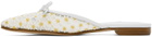Manolo Blahnik White Ballermiu Mules