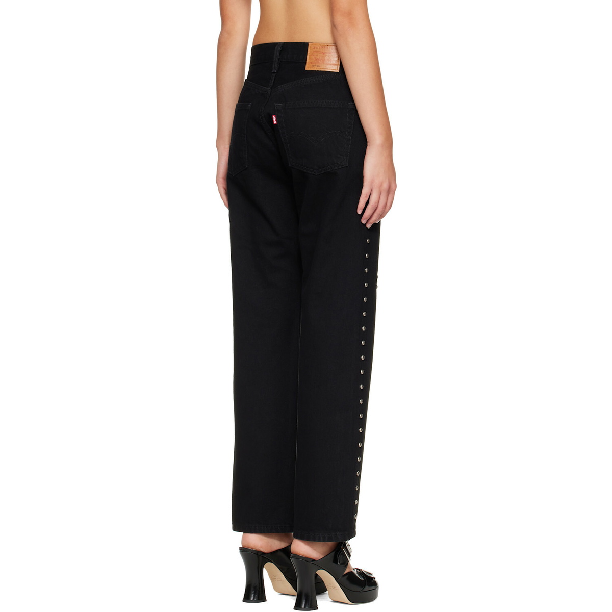 Anna Sui Black Studded Jeans