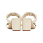 Staud Beige Nappa Frankie Ruched Heeled Sandals