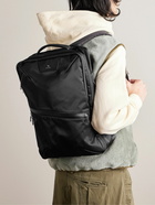 Master-Piece - Progress 2Way Textured Leather-Trimmed Nylon-Twill Backpack