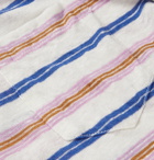 Massimo Alba - Striped Linen Polo Shirt - White