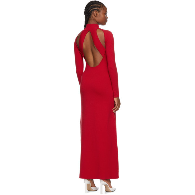 Victor Glemaud Red Cut-Out Dress