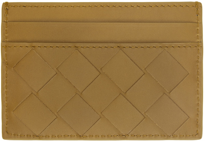 Photo: Bottega Veneta Khaki Intrecciato Card Holder