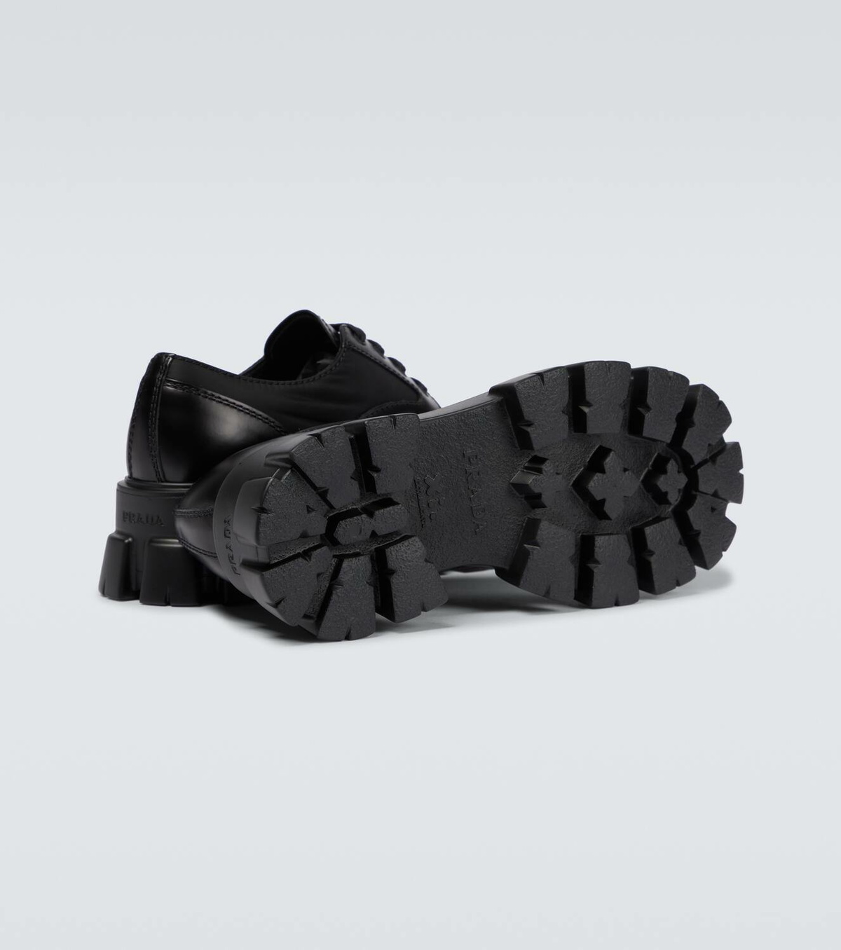 Prada Monolith lace-up leather brogues