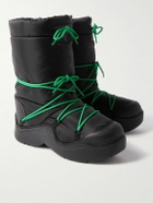 Bottega Veneta - Puddle Rubber-Trimmed Quilted Shell Boots - Black