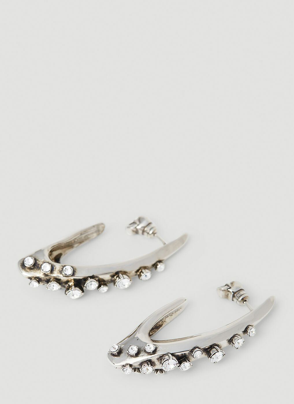ピアス Alexander Mcqueen Pave Faceted Earrings - Silver Tone Alexander McQueen Pave Earrings female Silver Alexander McQueen