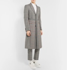 Alexander McQueen - Slim-Fit Prince of Wales Checked Wool and Cashmere-Blend Coat - Men - Gray