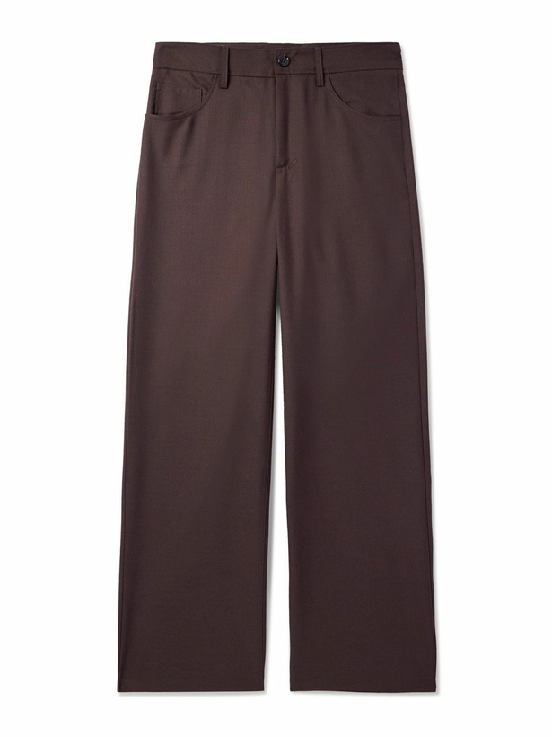Photo: Séfr - Jiro Wide-Leg Twill Trousers - Brown