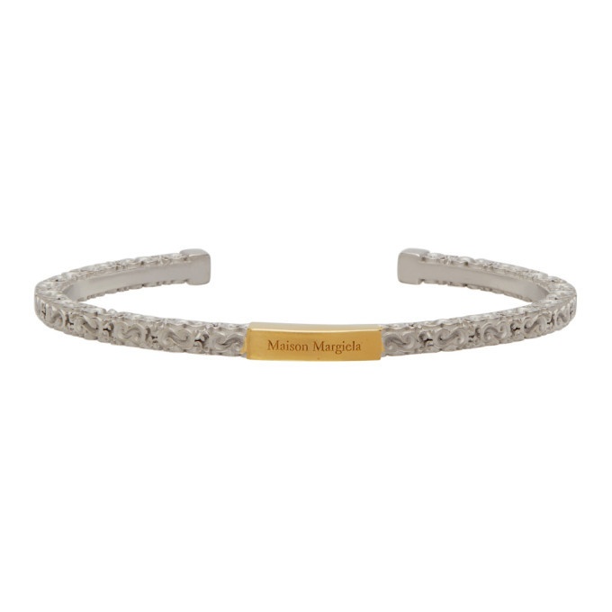 Photo: Maison Margiela Silver Semi-Polished Cuff Bracelet
