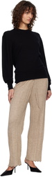 TOTEME Black Classic Cashmere Crew Knit Sweater