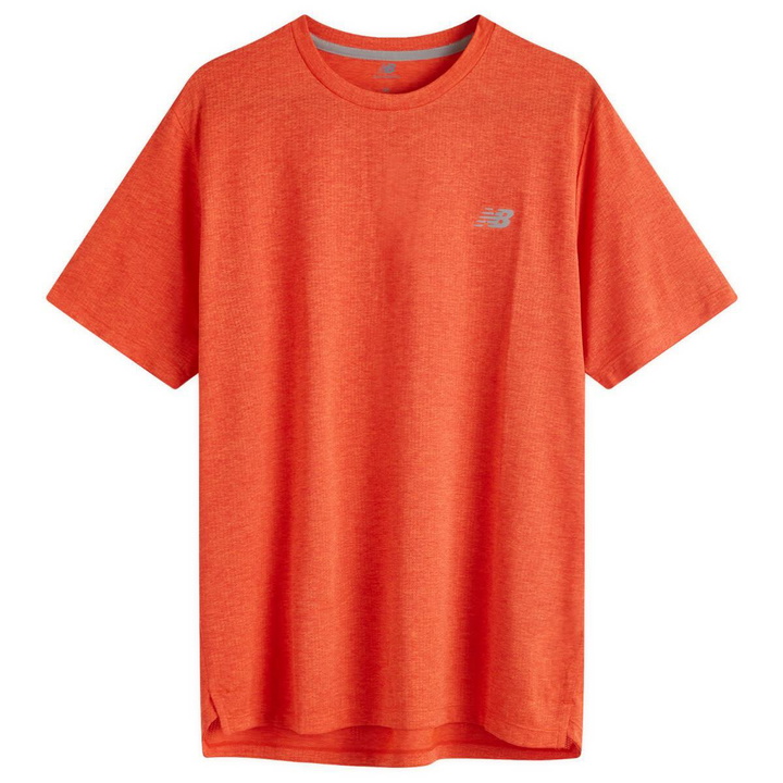 Photo: New Balance Running Men's New Balance Athletics T-Shirt in Neo Flame