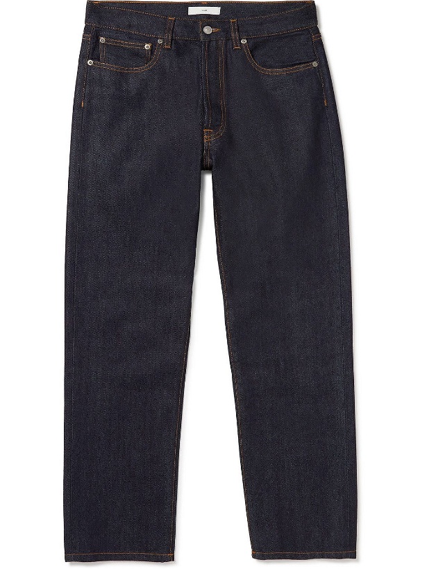 Photo: SSAM - Yoshi Straight-Leg Cropped Cotton and Cashmere-Blend Jeans - Blue