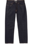 SSAM - Yoshi Straight-Leg Cropped Cotton and Cashmere-Blend Jeans - Blue