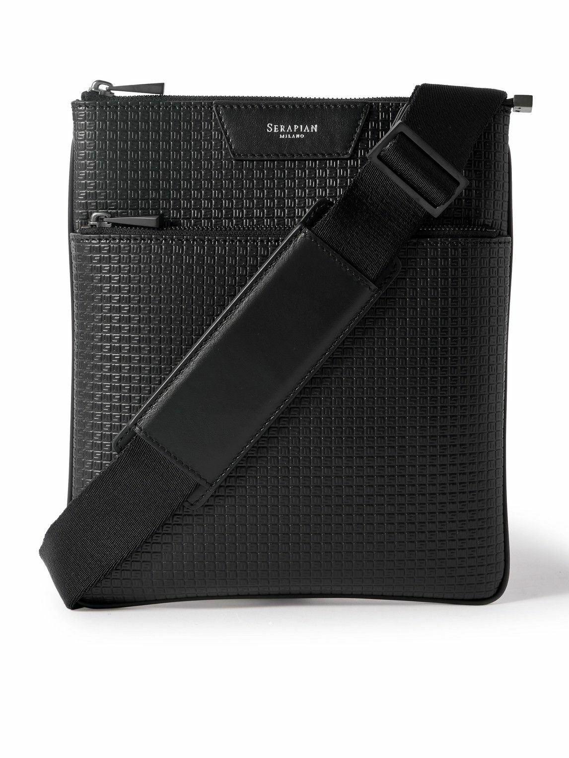 Serapian - Leather-Trimmed Stepan Coated-Canvas Messenger Bag