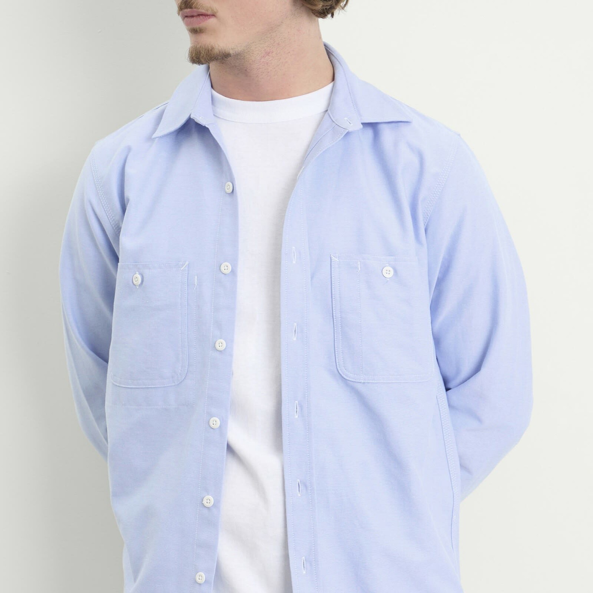 Randy's Garments Men's Randy’s Garments INC. 3 Pocket Work Shirt in Blue Oxford