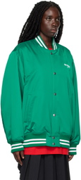 We11done Green Oversized Bomber Jacket