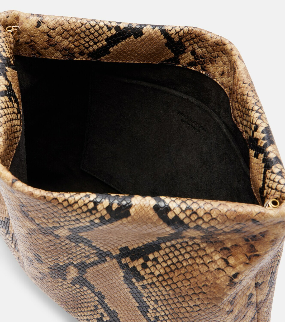 Nili Lotan Jerry Small snake-print leather clutch