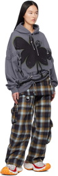 Collina Strada Purple Rhinestone Burst Hoodie