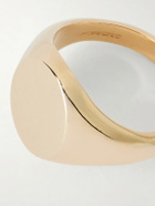 Deakin & Francis - 9-Karat Gold Oval Signet Ring - Gold