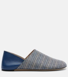 JW Anderson Leather-trimmed slip-on shoes