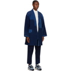 Blue Blue Japan Navy and Blue Patchwork Sashiko Haori Jacket