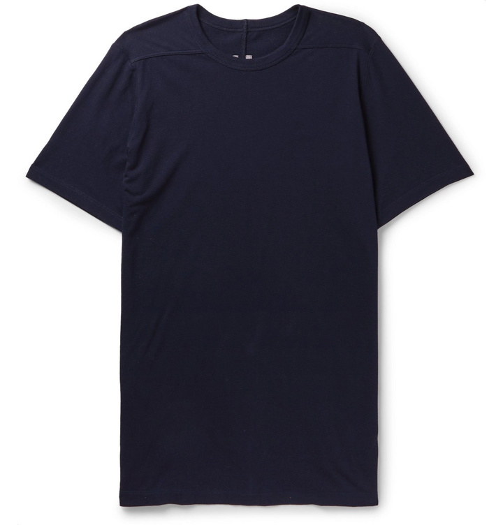 Photo: Rick Owens - Level Cotton-Jersey T-Shirt - Blue