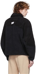 Li-Ning Black Collared Boa Fleece Jacket