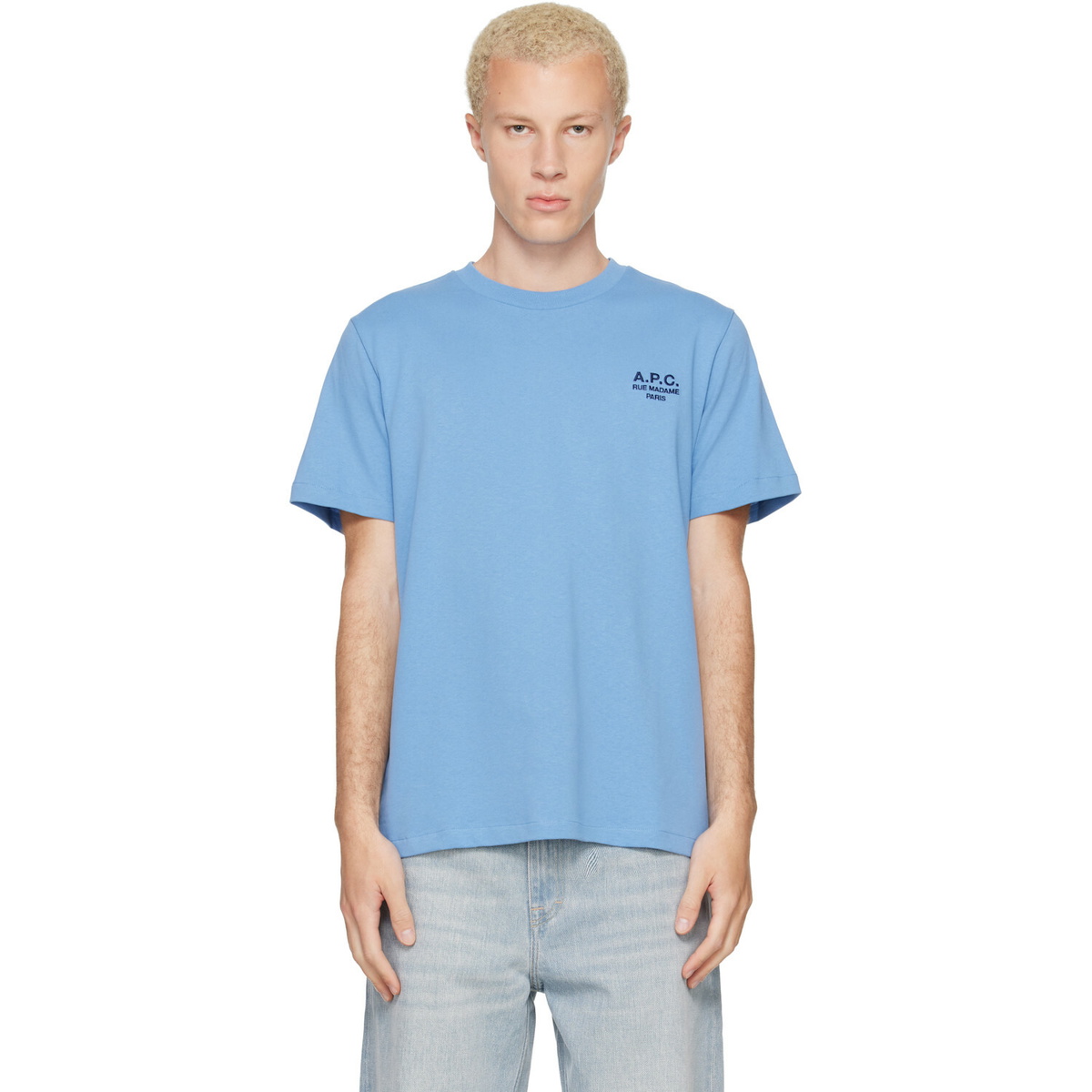 A.P.C. Blue Standard 'Rue Madame' T-shirt
