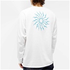 South2 West8 Men's Long Sleeve Circle Horn Pocket T-Shirt in White