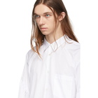 Comme des Garcons Homme Plus White Gathered Sleeves Shirt