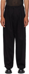 Y's For Men Black Katsuragi Side Tape Trousers
