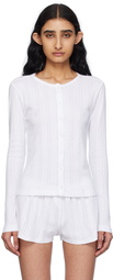 Cou Cou White 'The Cardigan' Cardigan