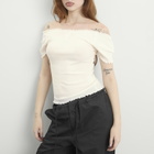 Deiji Studios Women's Flounce T-Shirt in Cream
