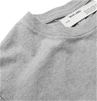 Off-White - Slim-Fit Logo-Print Mélange Cotton-Jersey T-Shirt - Gray