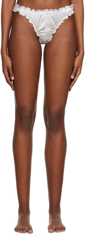 Photo: softandwet SSENSE Exclusive Silver Frilled Thong