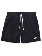 Nike - Flow Wide-Leg Logo-Embroidered Shell Drawstring Shorts - Black