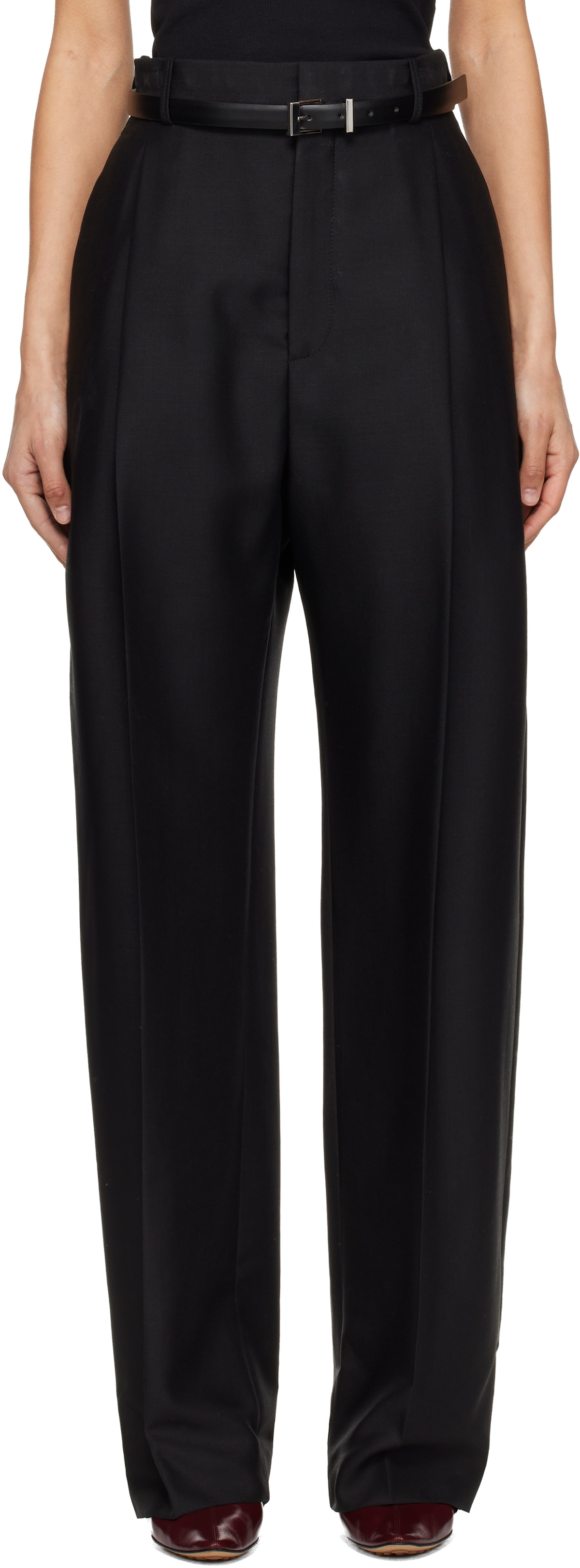 WARDROBE.NYC Black Light Mid Rise Trousers