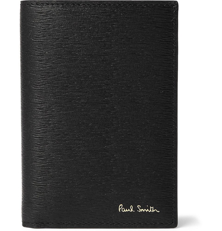 Photo: Paul Smith - Colour-Block Textured-Leather Bifold Cardholder - Black