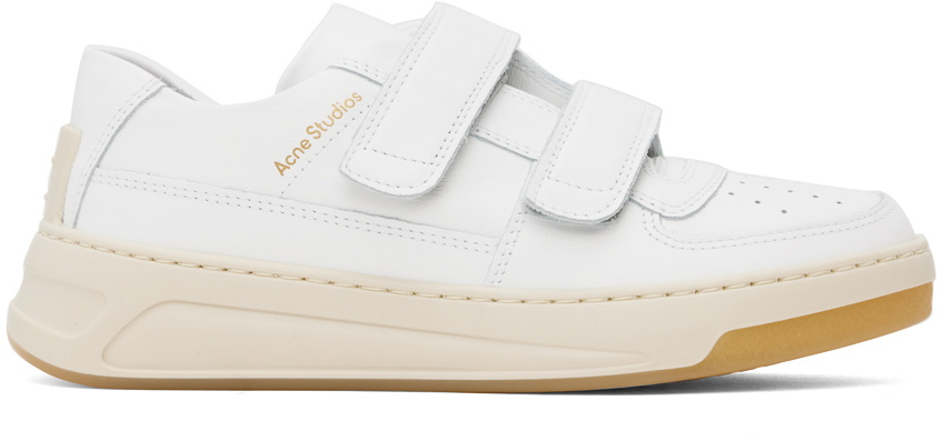 Steffey Leather Sneakers in White - Acne Studios