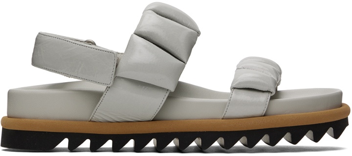 Photo: Dries Van Noten Off-White Padded Leather Sandals