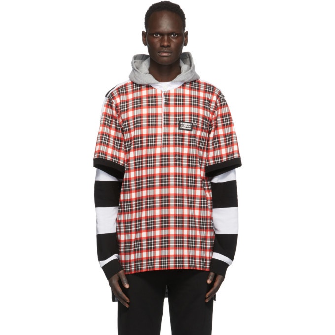 Photo: Burberry Black and Red Check Reconstructed Rugby shirt