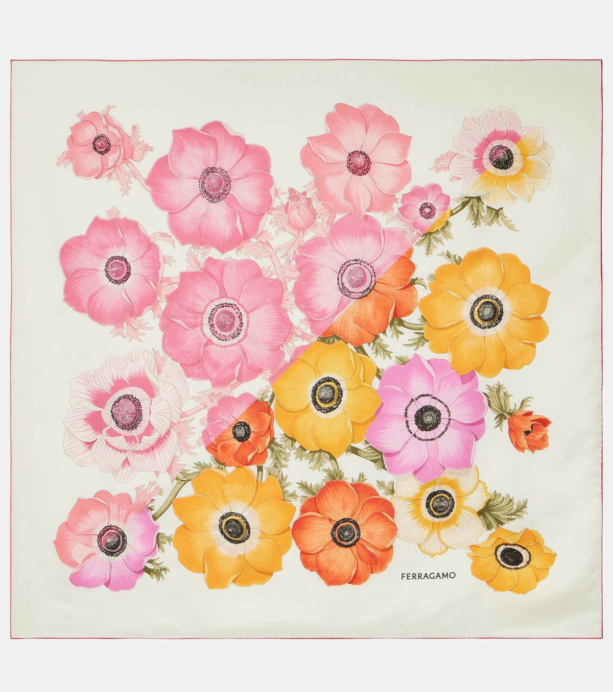 Ferragamo Floral silk twill scarf Salvatore Ferragamo