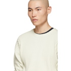 Homme Plisse Issey Miyake Off-White Cotton Surface Long Sleeve T-Shirt
