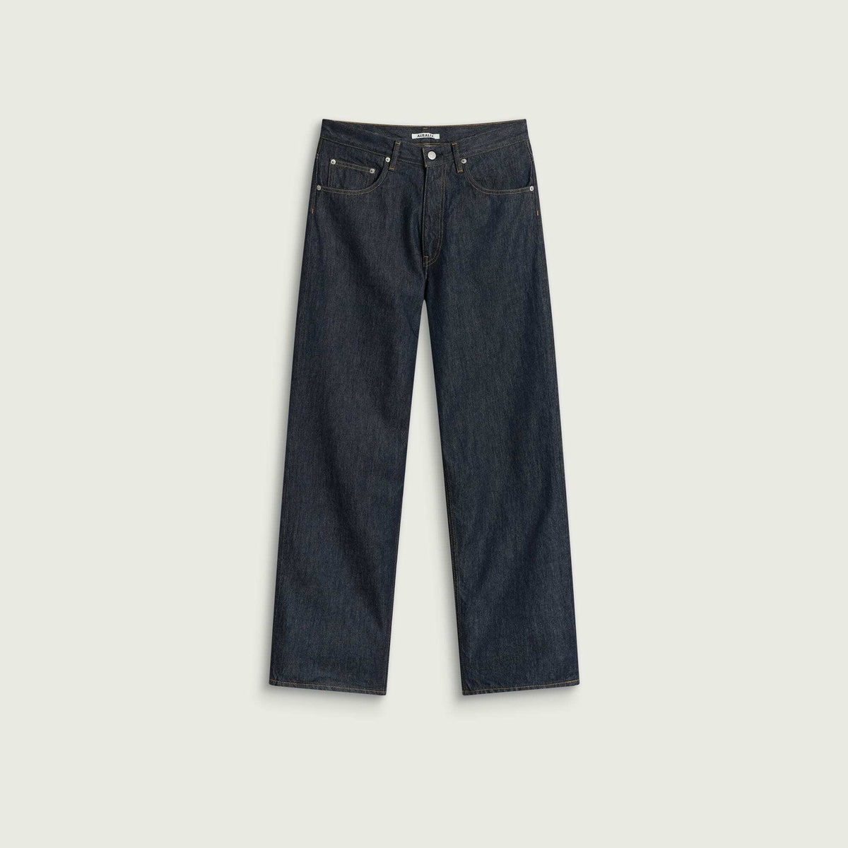 Auralee Women's Hard Twist Denim Pants in Indigo