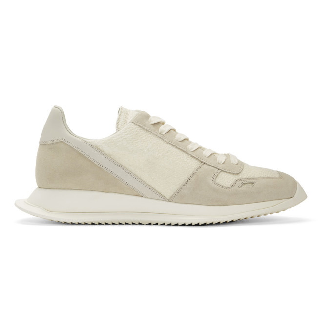 Photo: Rick Owens White Lace-Up Runner Sneakers