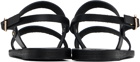 Ancient Greek Sandals Black Clio Sandals