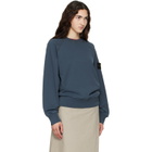 Stone Island Navy 6100008 Organic Cotton Fleece Sweatshirt