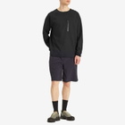 Purple Mountain Observatory Men's Waffle Long Sleeve T-Shirt in Black